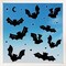 Big Dot of Happiness Black Bats Window Clings, Reusable Window Sticker Decorations, Bat Decals, Halloween Static Clings for Kids Halloween Party